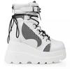 Women's 2022 Pink Wedge Heel Martin Boots with Thick Sole - Plus Size, European & American Fashion Short Boots