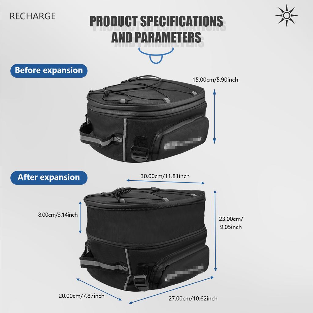 Waterproof Motorcycle Tail Bag For Bmw R1250gs R1200gs Lc Advenutre F850gs F750gs Honda Yamaha Kawasaki Rear Seat Bag Luggage