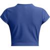 Under Armour Meridian Rib Round Neck Casual Solid Color Breathable Short Sleeve T-Shirt Women Tops Tech-Blue 1386615-432