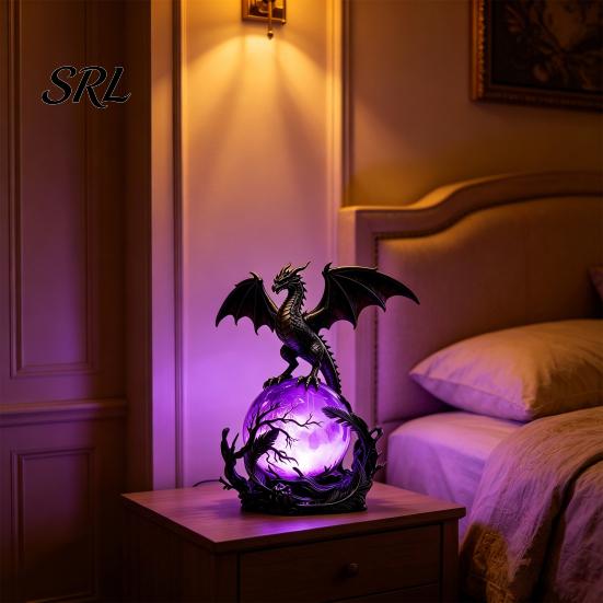 Luminous Dragon Light USB Powered LED Light, Gothic Style Decorative Ornament, Retro Decoration Bedside Desk Lamp for Holiday Atmosphere, Home