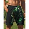 Fashionable Comfortable Plus Size Drawstring Loose Fun 3D Shorts Men Creative Colorful Summer Leisure Holiday Cool Daily Versatile Shorts