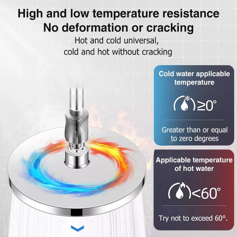 New 6 Modes Large Flow Supercharge Rainfall Shower Head 230mm Round High Pressure Top Spray Rain Showerhead Bathroom Accessories