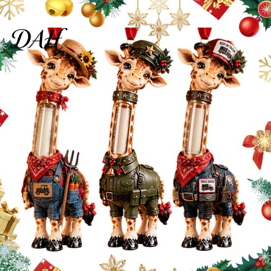 Ceremonial Money Gift Holders Giraffe Christmas Holder Ornament, Acrylic Cash Clip Hanging Decor for Theme Party Favors Tree Bag Car, Cute Career