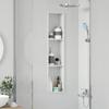 Shower Niche Shelf White 90 x 20 x 9.5 cm Stainless Steel
