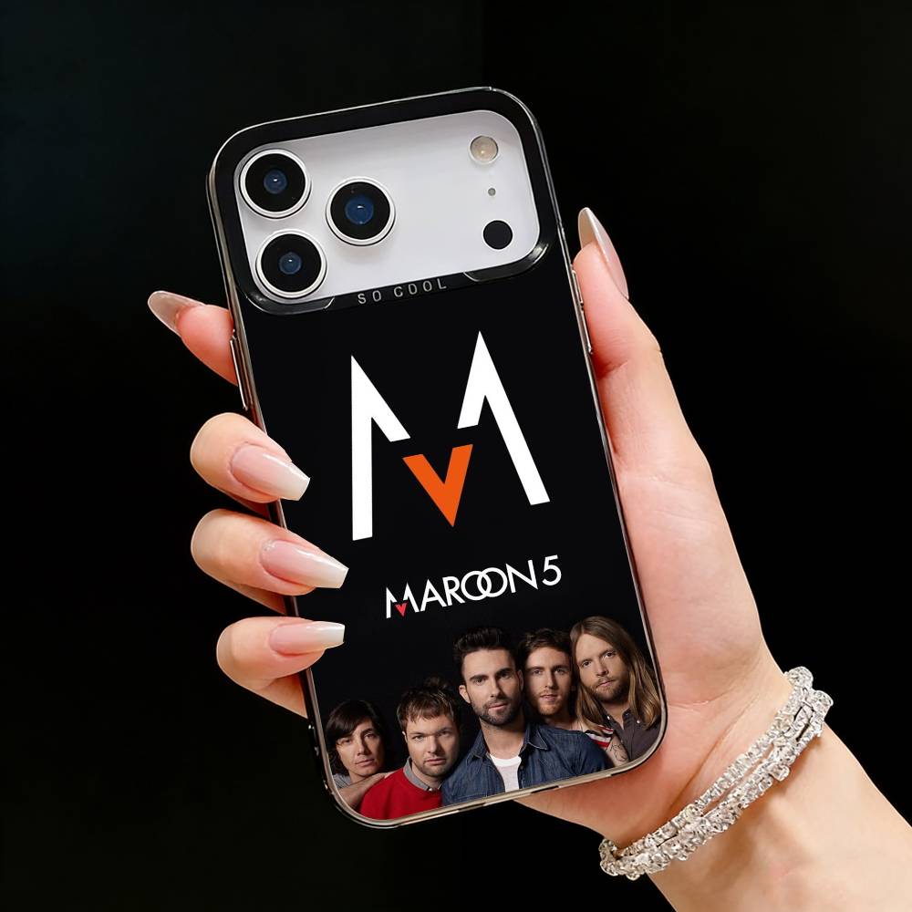 M-Maroon 5 Band A-Adam Levine Phone Case For iPhone17, 16,15,14,13,12 Pro Max Black Candy Matte Shockproof Cover
