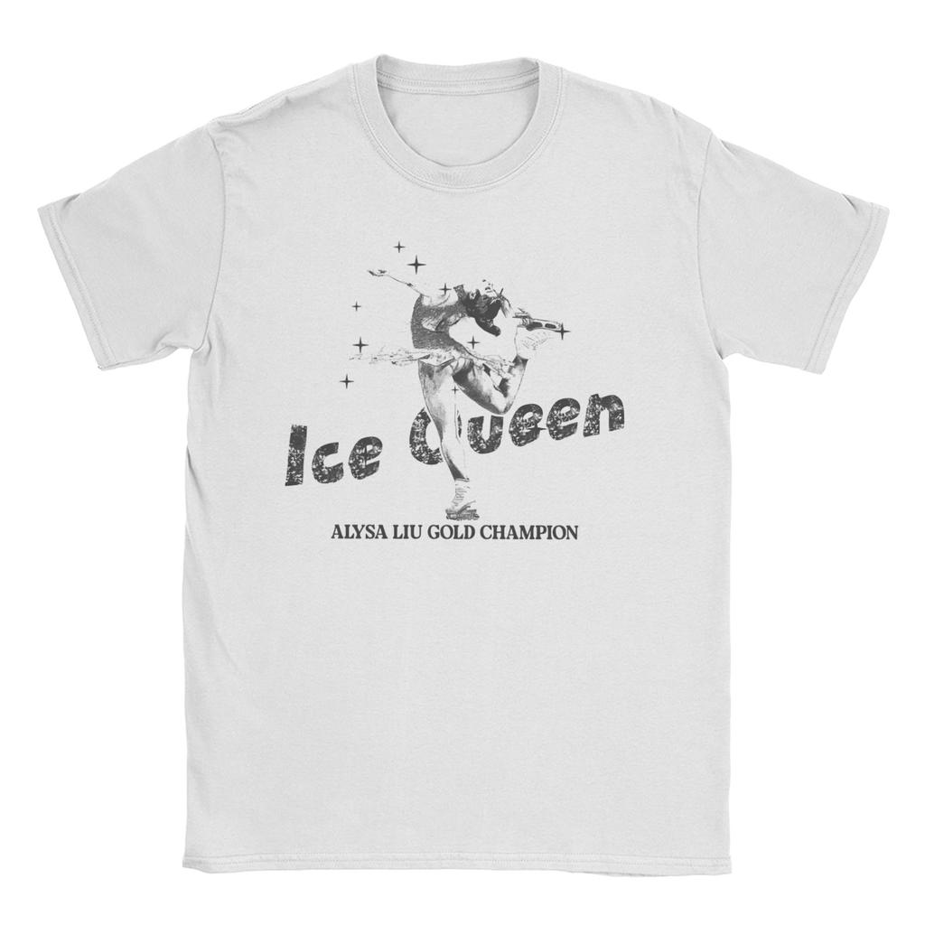Unisex Women's T-Shirts Figure Skating Princess Alysa Liu Cotton Tee Shirt Short Sleeve T Shirts Crew Neck Clothing Gift Idea