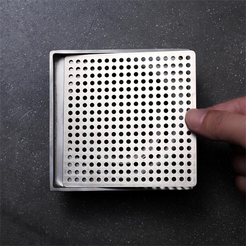 Stainless Steel Square Bathroom Shower Sink Strainer Drain Hair Filter Cover 7/7.5/8/9.2/9.8/11.5/12.5CM,15CM Bathroom Accessory