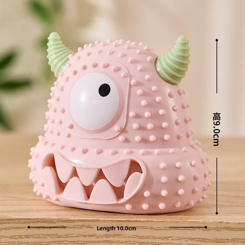 Pet Dog Teething Device, Little Monster Sound Toy, Dog Toothbrush, Dog Toy, Durable and Easy To Clean