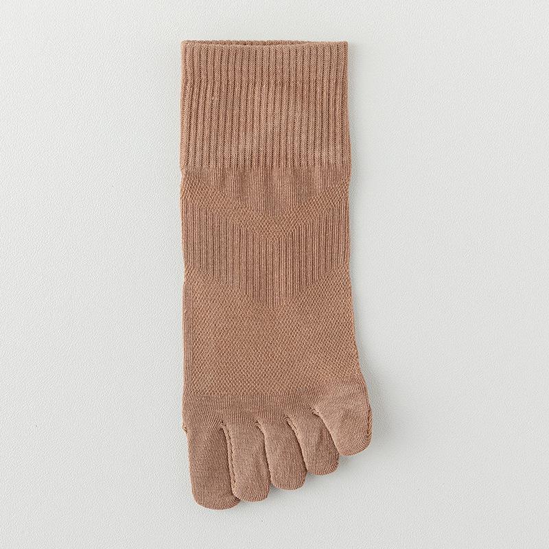 Men's Breathable, Lightweight Sports Cotton Boneless Five-fingered Short Socks