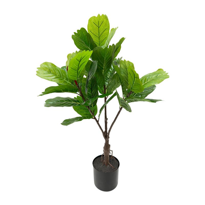 Nordic Style Luxury Fiddle-Leaf Fig Faux Plant - Dragonfly Leaf Potted Tree