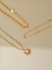 3pcs Delicate Sun Pendant Necklace Set With Disc & Beaded Chain, Multi-Layer Wearable Necklace For Women, Daily Fashion Jewelry