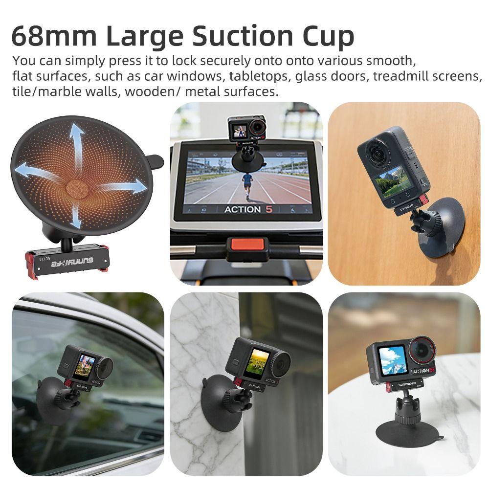 Ball Head Camera Mount for DJI Osmo 360/Action 5 Pro/4/3 Action Camera Accessories