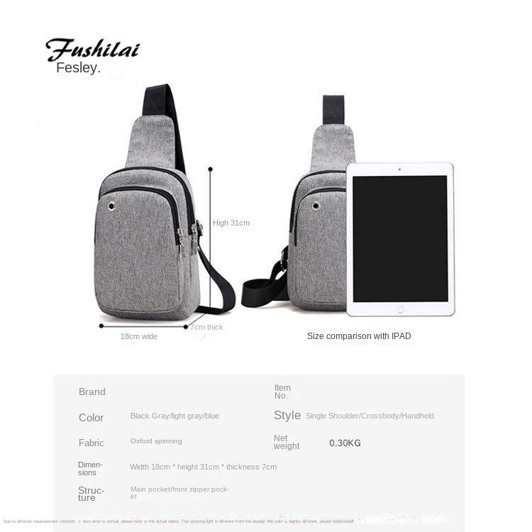 Unisex Chest Bag Simple Storage Bag Lightweight Travel Small Backpack Crossbody Bag Fashion Casual Single Should Bags