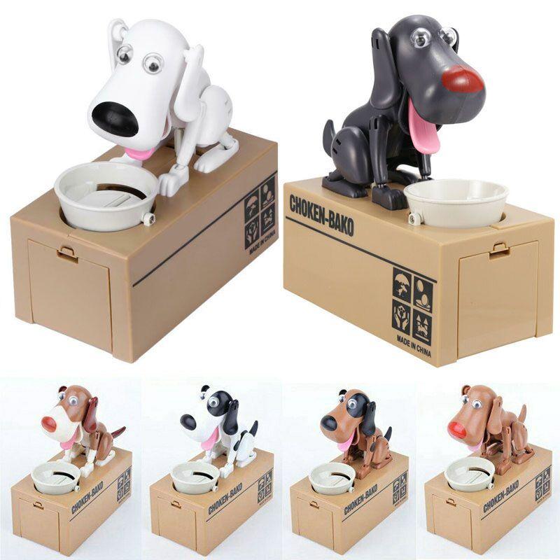 Rozkošný štěněcí prasátko s vtipnou automatickou akcí jedení pro děti