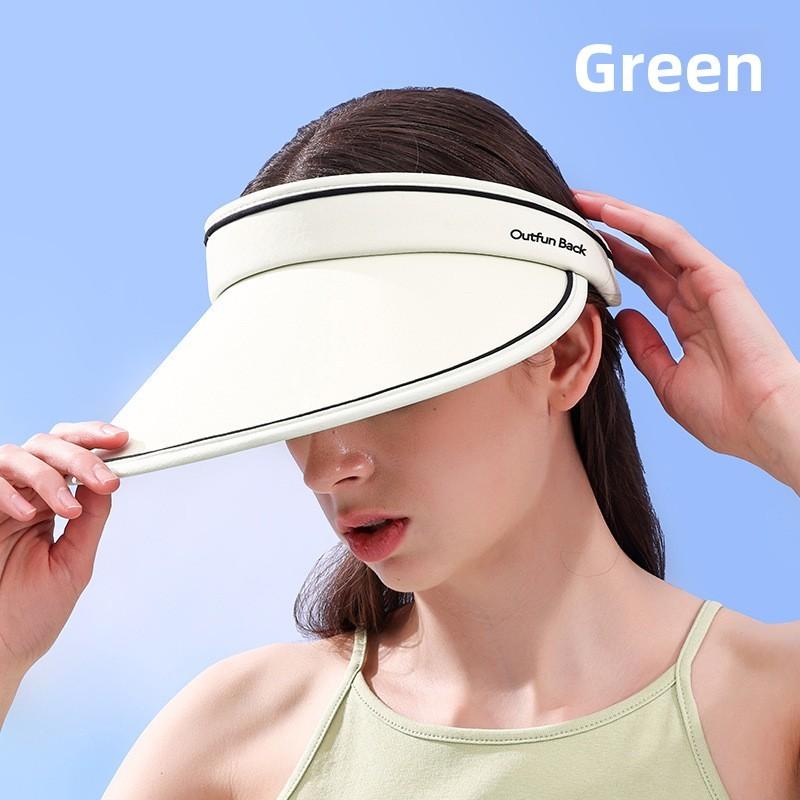 Outfun Letter Back Unisex Summer Sun Hat Wide Brim Blocking Function Wear Daily