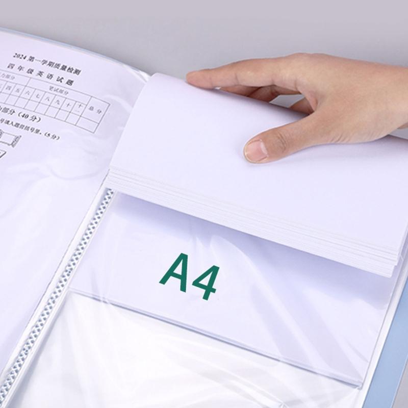 30 Pocket Document Display Folder Letter Size Display Book for School Office Presentations Filings Financial Documents