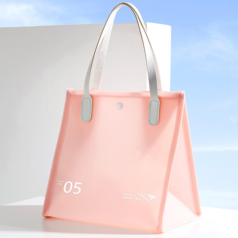 High end waterproof handbag travel storage bag solid color large capacity portable beach bag RH2313