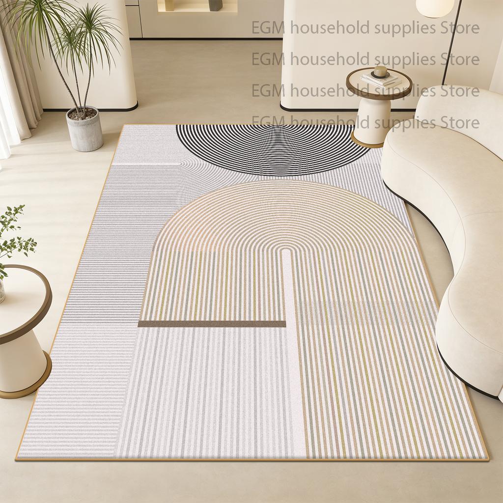Modern Luxury Carpets Geometric Living Room Decorative Bed Room Soft Rug Washable Non-slip Study Customizable Floor Mat Office
