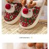 Custom Reindeer Winter Cotton Slippers - Women's & Men's Christmas Gift
