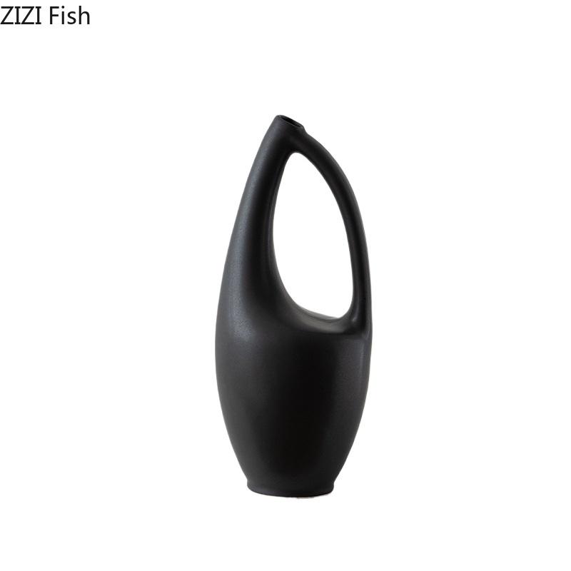 Minimalist Hollow Ceramic Vase Black/white Plant Pots Table Decoration Flowers Arrangement Flower Vase Room Aesthetic Decor