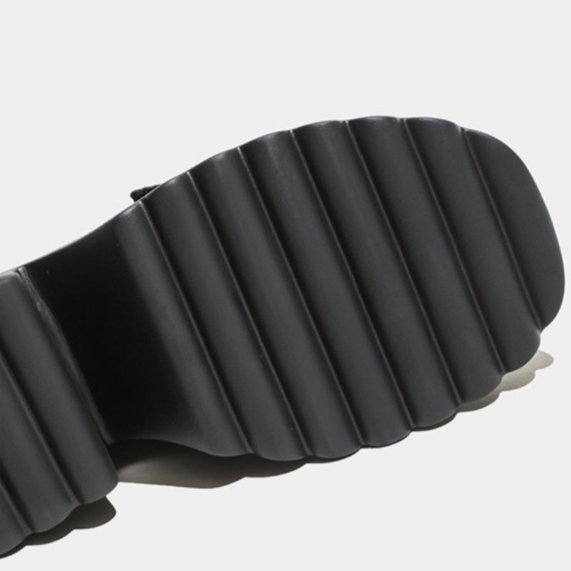 Black One Shoes Multi-Wear Small Leather Shoes Women's New Hundred Velcro British Style Small Leather Shoes