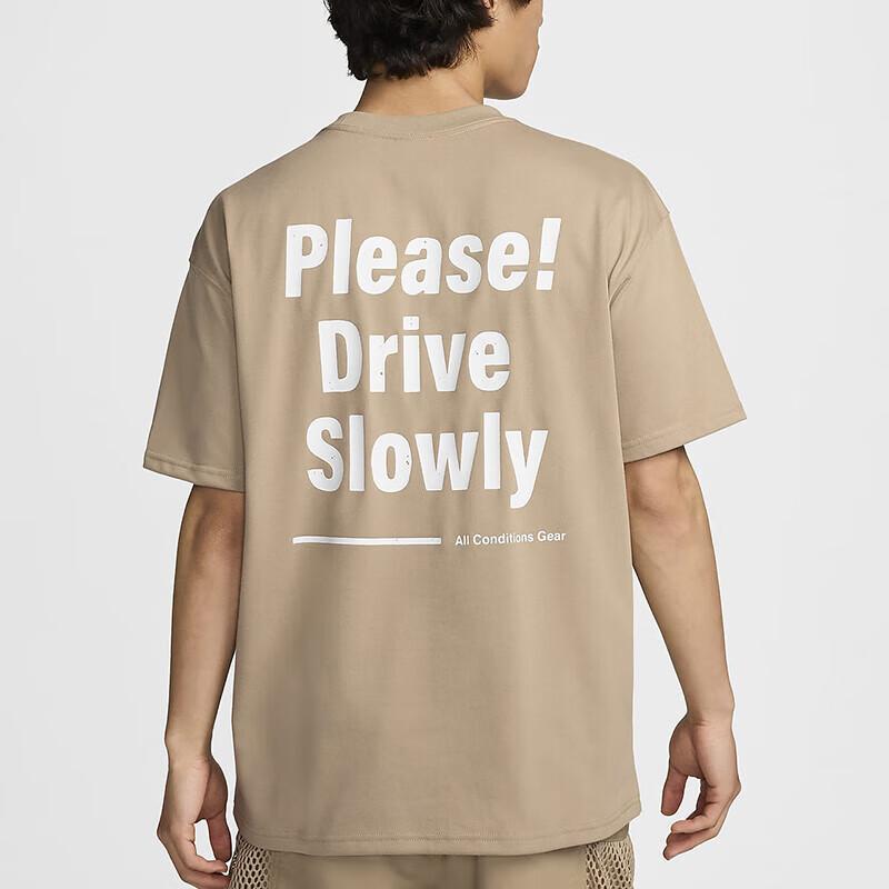 Nike ACG Series Pattern Print Moisture-Wicking Breathable Short Sleeve T-Shirt Men Tops Khaki FZ5278247