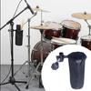Compact Drum Microphone Stand with Reinforced Fabric Structure and Practical Stick Storage Compartment Stick Holder