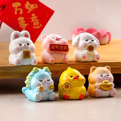 Mini Cute Animals Figurine Animal Model Moss Micro Landscape Home Decor Miniature Fairy Garden Decoration Accessories