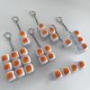 Relaxing Caramel Bread Design Fidget Keychain Diy Keyboard Keycap Finger Keyboard Cap Relief Stress Pass The Time Clicker Adult