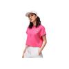Li Ning Sport Lifestyle Series Label French Letter Print Short Loose Short Sleeve Drop Shoulder T-Shirt Women Tops Bright-Pink ATST810-2