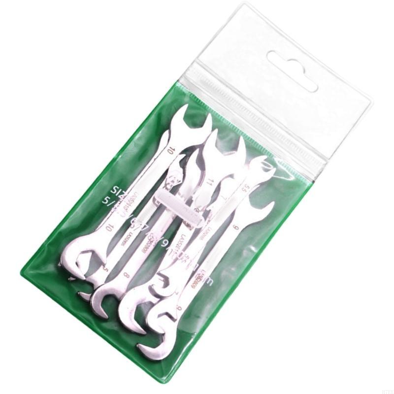 H7EE Multifunction 8/10 Piece Double Open End Wrench Set for Automotive and Home Use