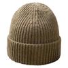 Winter All match Warm and Ear protecting Solid Color Light Plate Knitted Hat with Big Head Circumference and Face Shaping Small Cold Hat