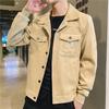 2025 Corduroy Jacket Men's Autumn and Winter Trend Handsome Versatile Lapel Spring Outer Casual Tooling Jacket Men