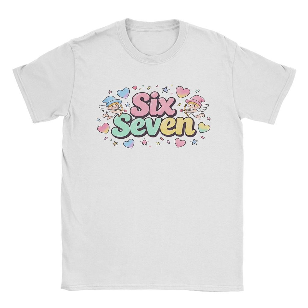 Herren T-Shirt Sechs Sieben Valentinstag Lustig Süß Meme Freizeit Baumwolle T-Shirt Kurze Ärmel T-Shirts Rundhals Oberteile Einzigartig