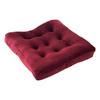 Square Seat Cushion 16x16 Inches Solid Color Stuffed Chair Pad Velvet Thick Seat Cushion for Dining Chair Floor Home Office
