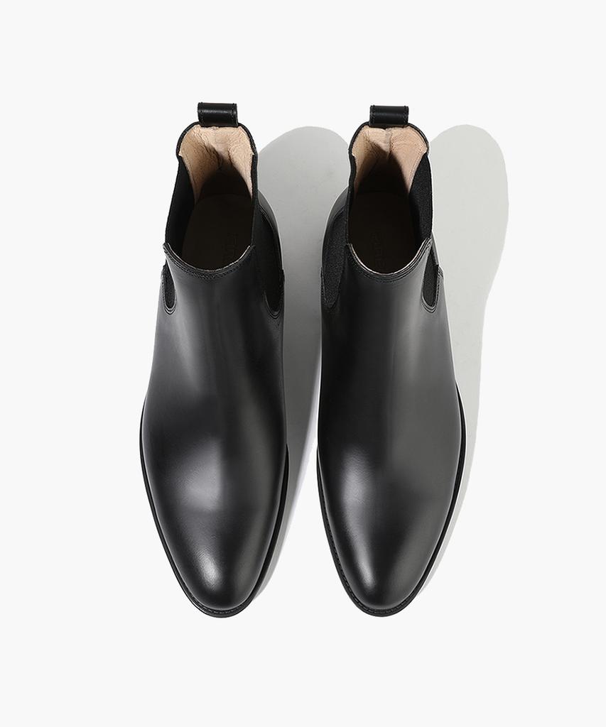 Firenze Atelier Full-Grain Leather Minimal Chelsea Boots 3331 [Black Fg]