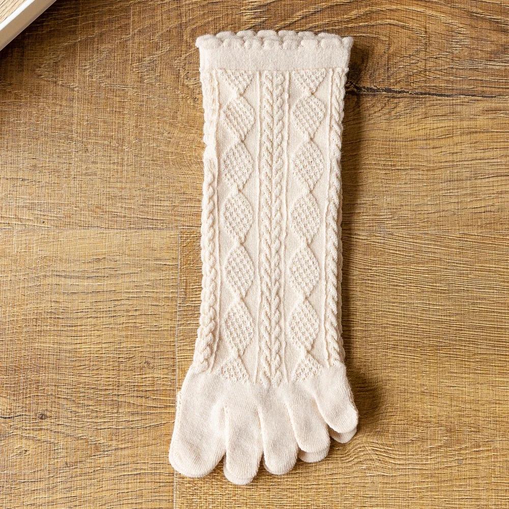 3 Paar Sommer Netz Zehensocken Damen Bestickt Floral Fünf-Zehen-Socken Hochwertige Baumwolle Sportsocken