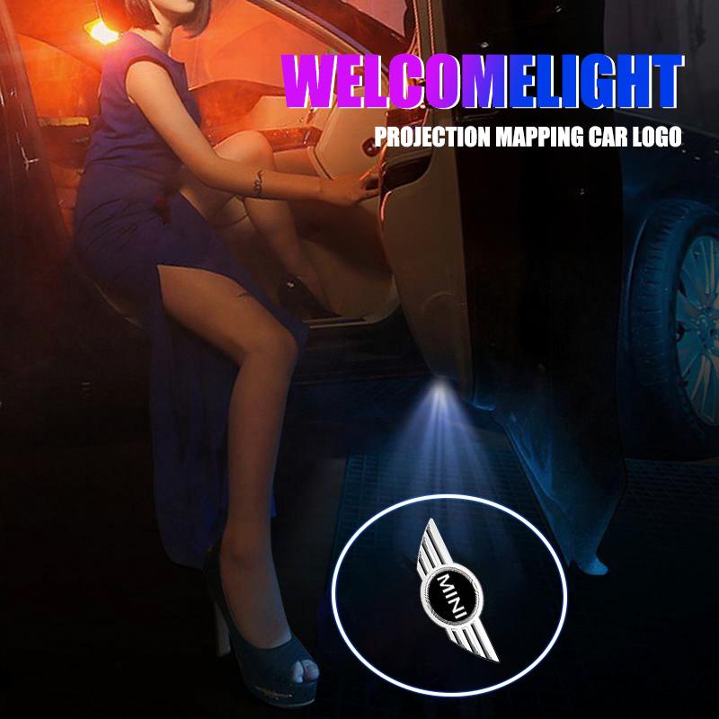 For mini DF012Pcs Led HD Car Door Logo Welcome Light Projector Lamps For BMW Mini Cooper R50 R53 R55 R56 R60 R61 F54 F55 F56 F60 Clubman