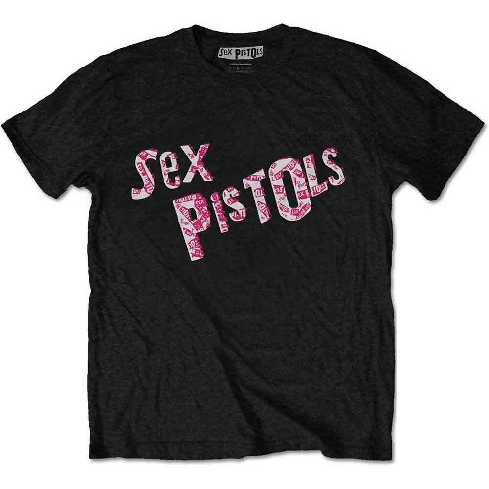 Rockoff Trade Men s Sex Pistols Multi Logo T-Shirt, Black, Medium M