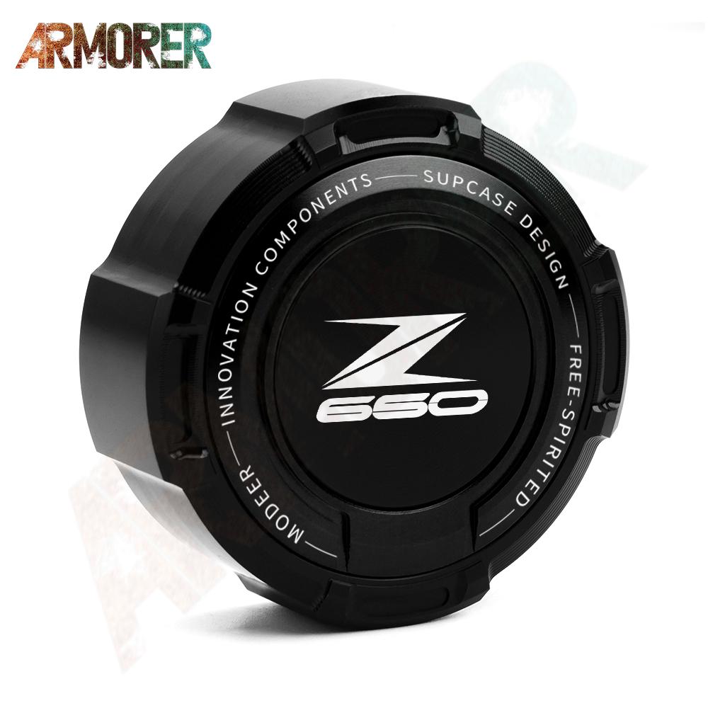 For KAWASAKI Z 650 750 900 1000 Z650 Z750 Z900 Z1000 Motorcycle CNC Aluminum Rear Brake Clutch Fluid Reservoir Cover