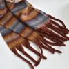 Striped Scarf Winter Girls Color Warm Bib Shawl Dual Use