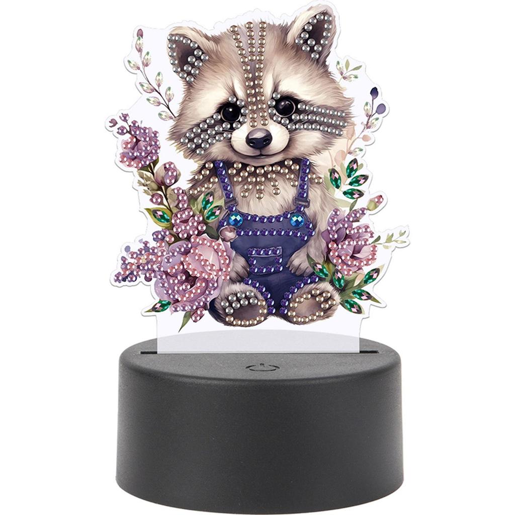 Acrylic Double Sided Diamond Painting LED Night Light Diamond Art Light Ornaments Rhinestones Night Lamp for Adults Beginners