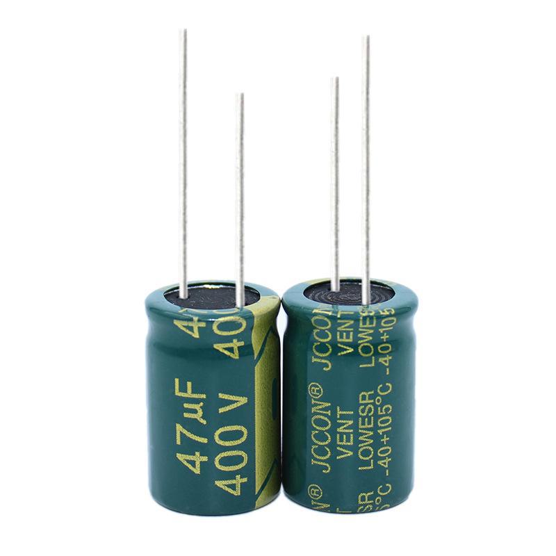 400V 47uF JCCON Green-Gold High-Frequency Low-Resistance Aluminum Electrolytic Capacitor