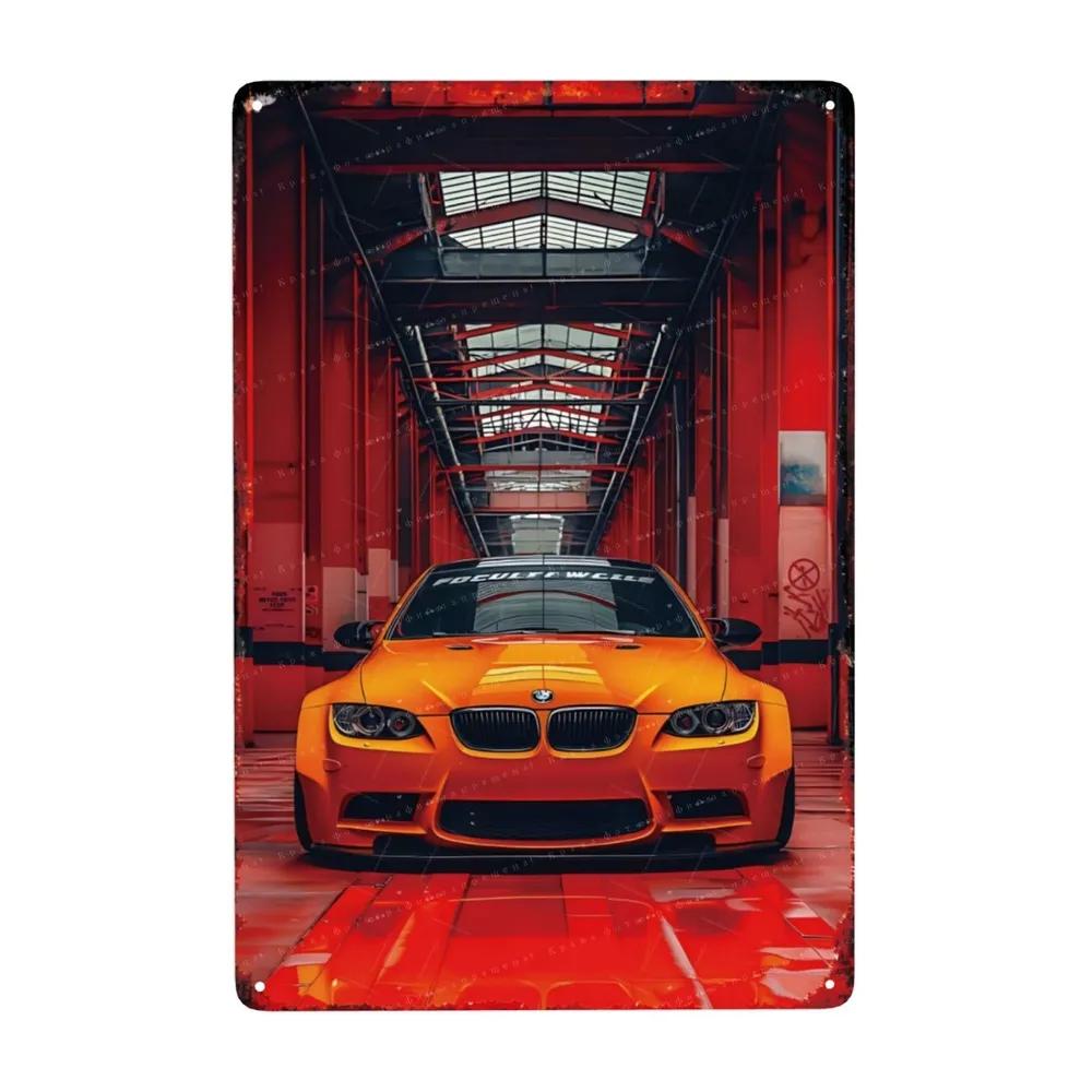Metal Interior Sports Car Nameplate 20x30cm