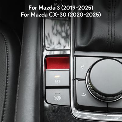 Top Suede Trim LHD RHD Sticker For Mazda 3 BP Axela CX30 CX-30 2024 2025 Electronic Handbrake Groove