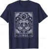 Libra Tarot Art Libra Zodiac Sign Libra Birthday Month T-Shirt Cotton Short Sleeve Men Clothing Easy To Wear and Match