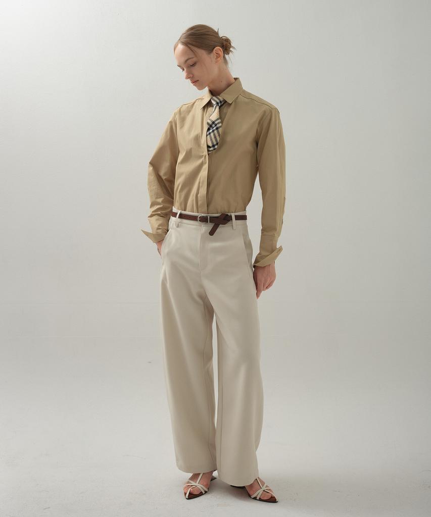 LOVENTINA Barrel Line Pants_Ivory