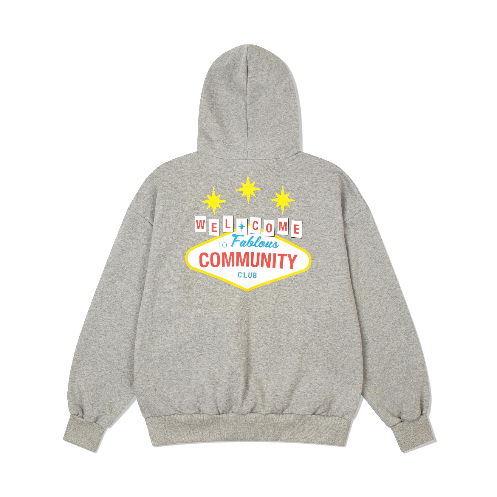 Community Club Welcome Hoodie Gray L