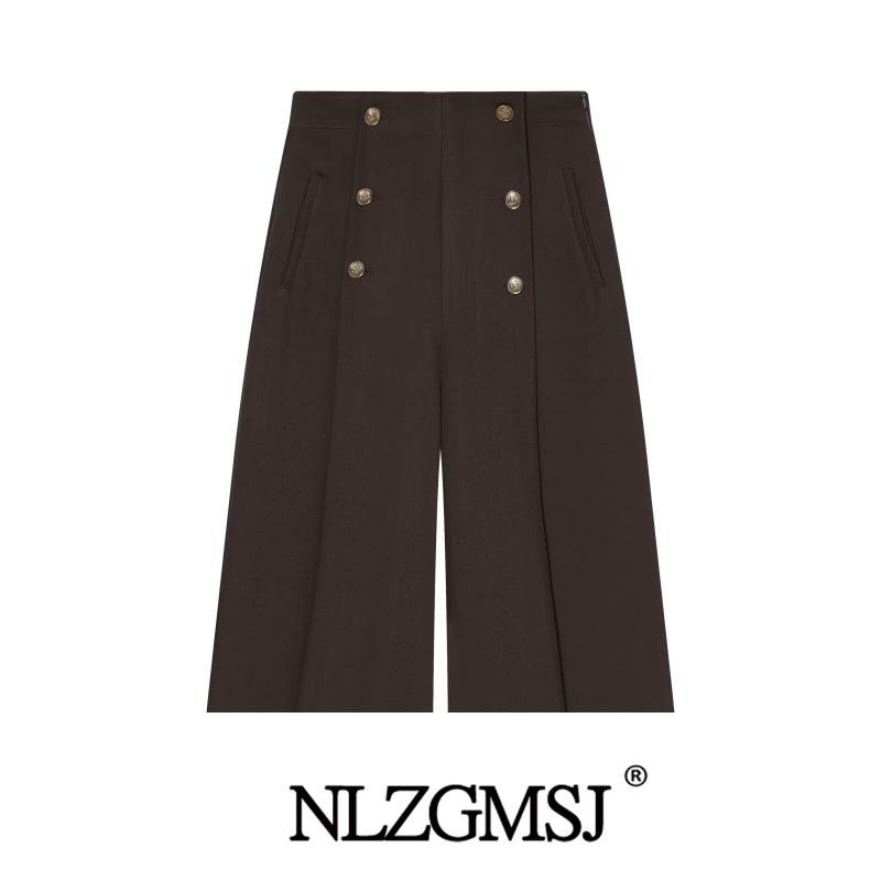 Winter 2025 European Style Versatile Button Casual Trousers Large