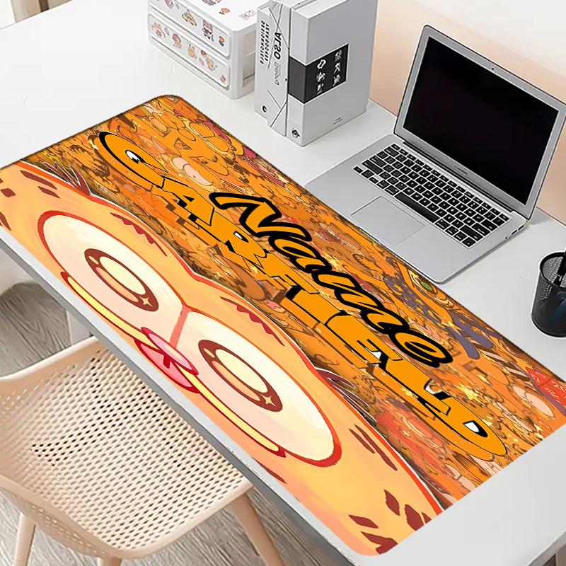 Custom Name Personalized Garfield Pattern Mousepad, Laptop PC Desk Mat, Decorative Desk Mat for Home Keyboard Pad Gift